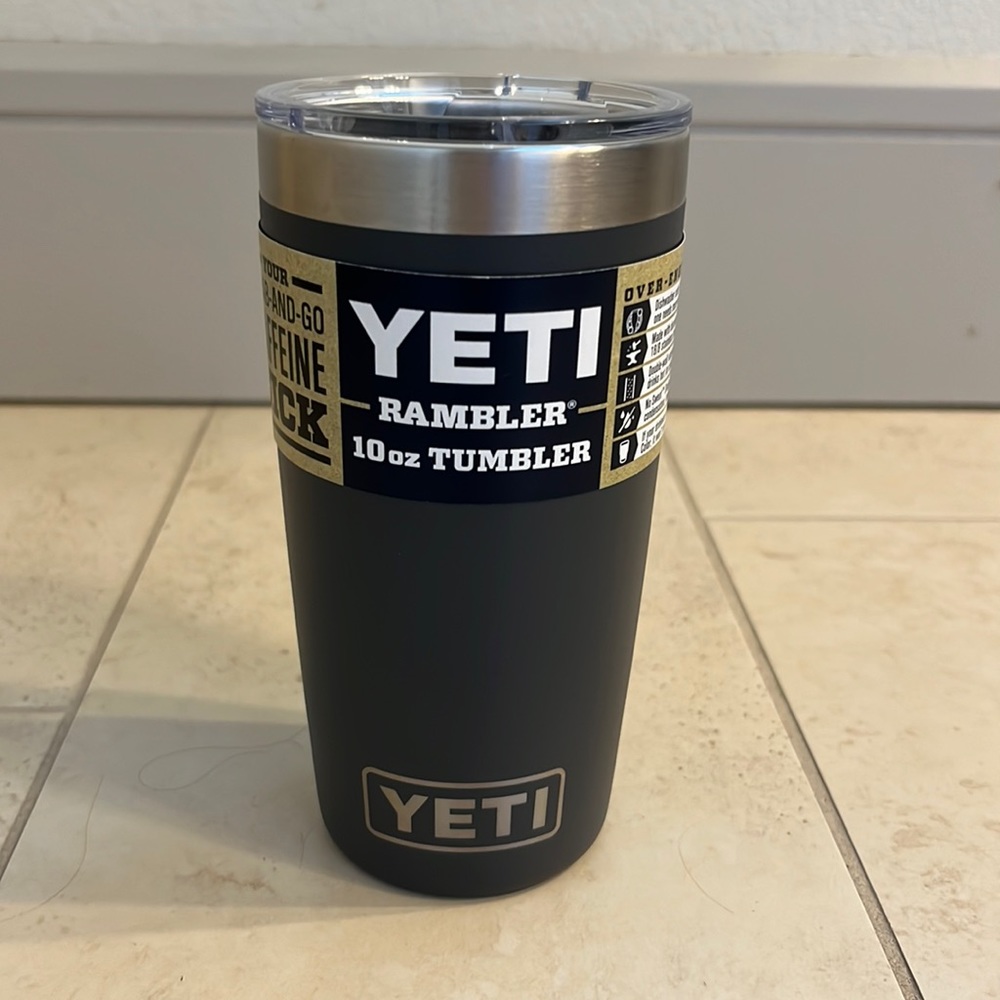 NEW WITH TAGS Dark grey Yeti 10oz Tumbler